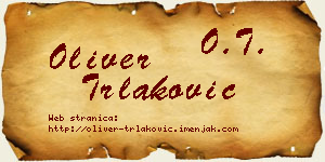 Oliver Trlaković vizit kartica